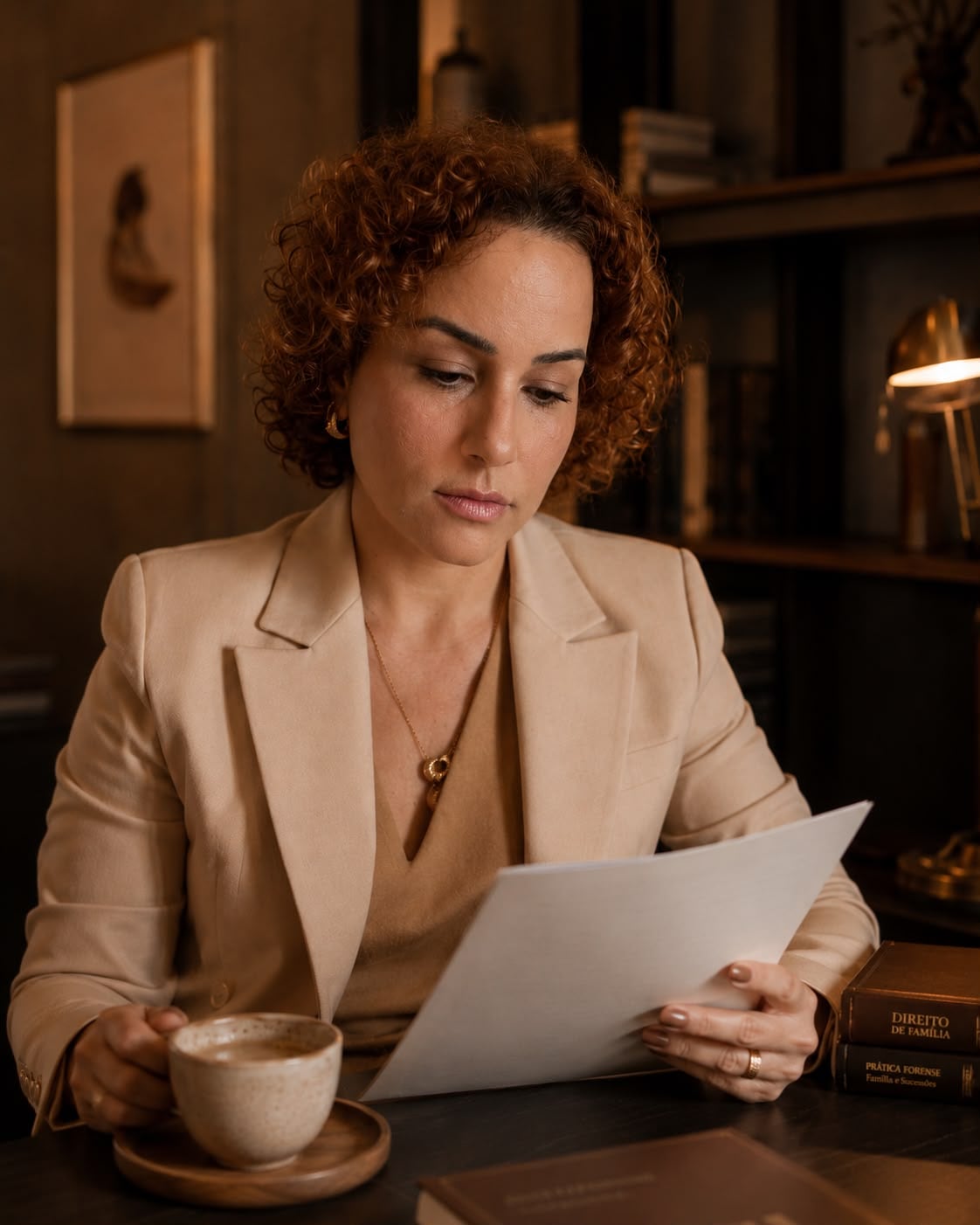 Amanda Magalhães realizando análise documental