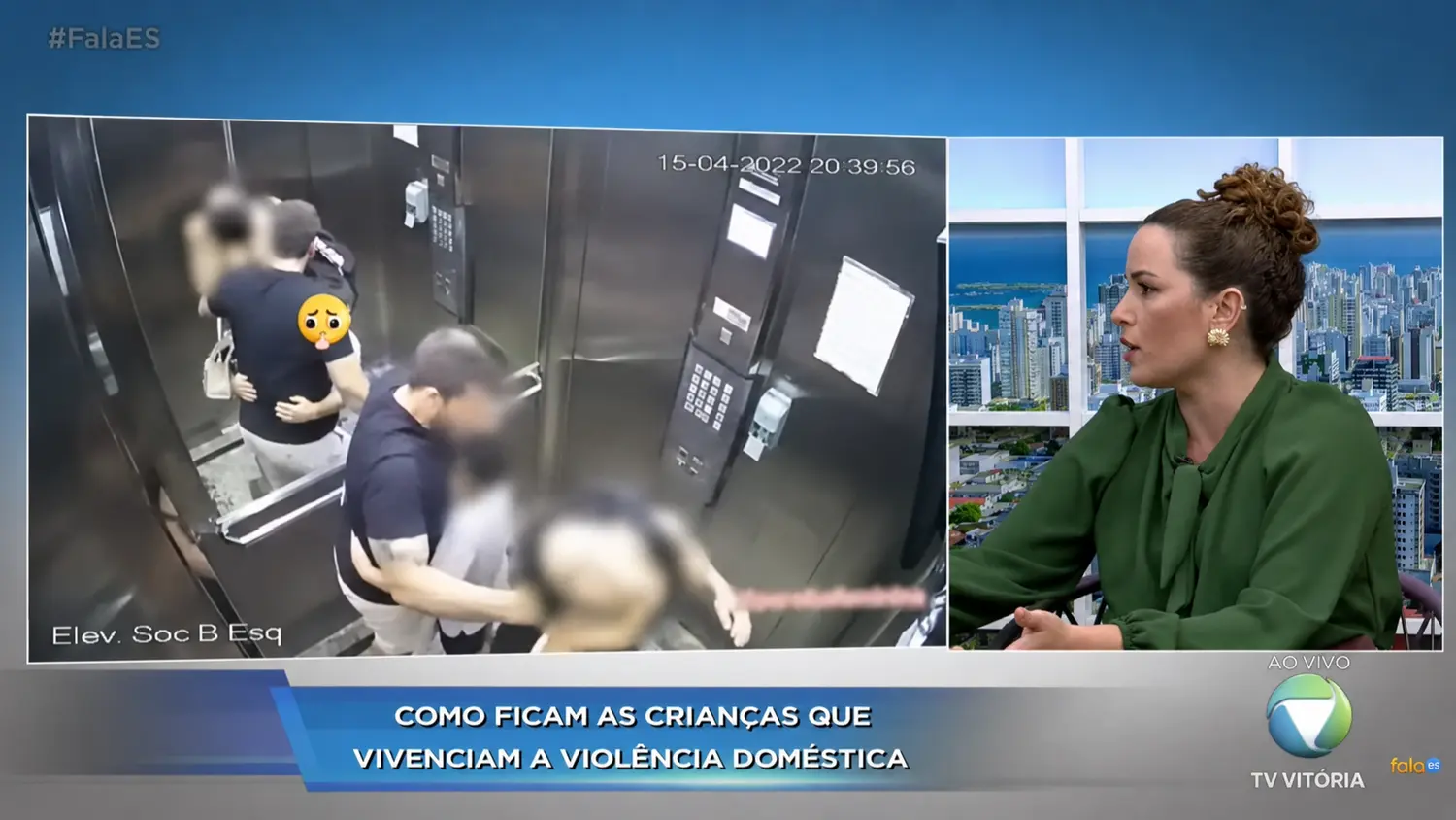 Amanda Magalhães em entrevista sobre violência contra a mulher na presença dos filhos