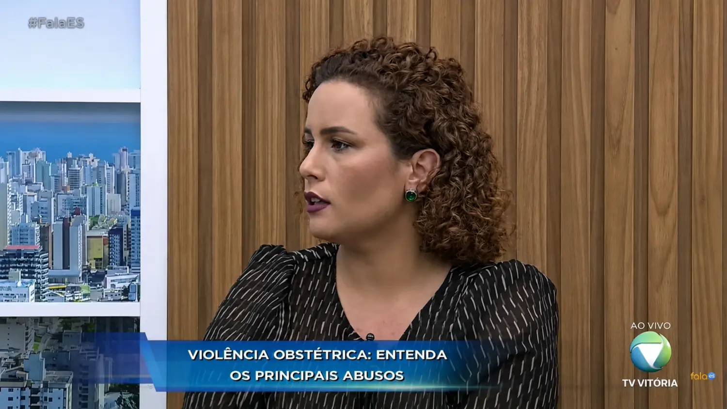Amanda Magalhães em entrevista sobre violência obstétrica